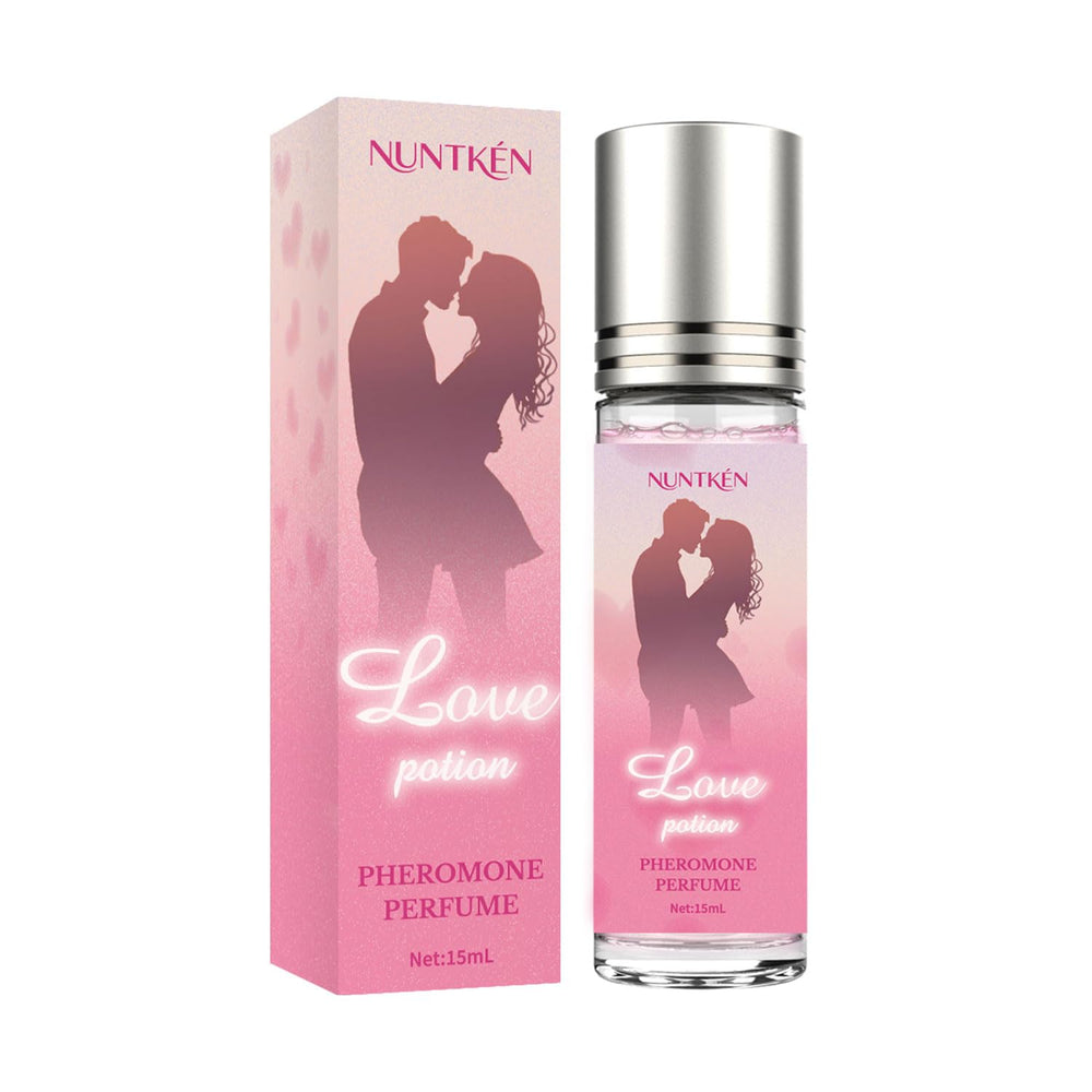 NUNTKEN Phero perfume bottle close-up highlights natural formula for everyday sophistication.