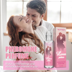 NUNTKEN Phero roll-on application shows portable luxury for on-the-go scent boosts.