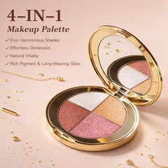 Nunuda Eyes & Cheeks Palette open shows four shades for cohesive, all-in-one looks