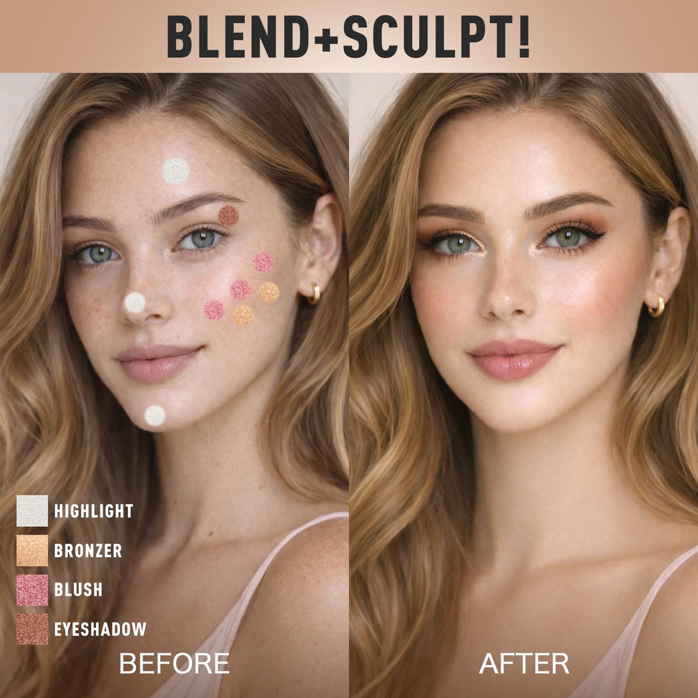 Nunuda Eyes & Cheeks Palette swatches reveal blendable color and natural glow