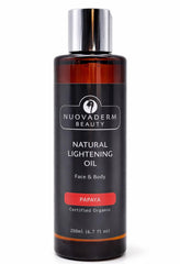 NUOVADERM natural brightening oil with papaya brightens dull skin