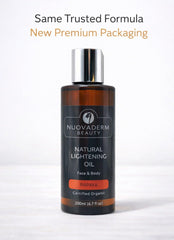 NUOVADERM vitamin C enriched oil promotes a radiant, even tone