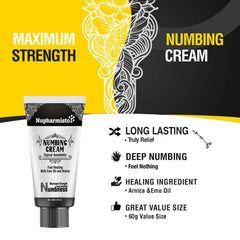 Nupharmco Numbing Cream Maximum Strength tube ready for quick, targeted application.