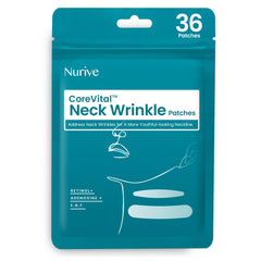 NURIVE Advanced Wrinkle Patches packaging for overnight smoothing and convenience.