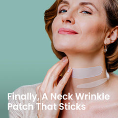 NURIVE wrinkle patches being applied on the face for discreet lift.