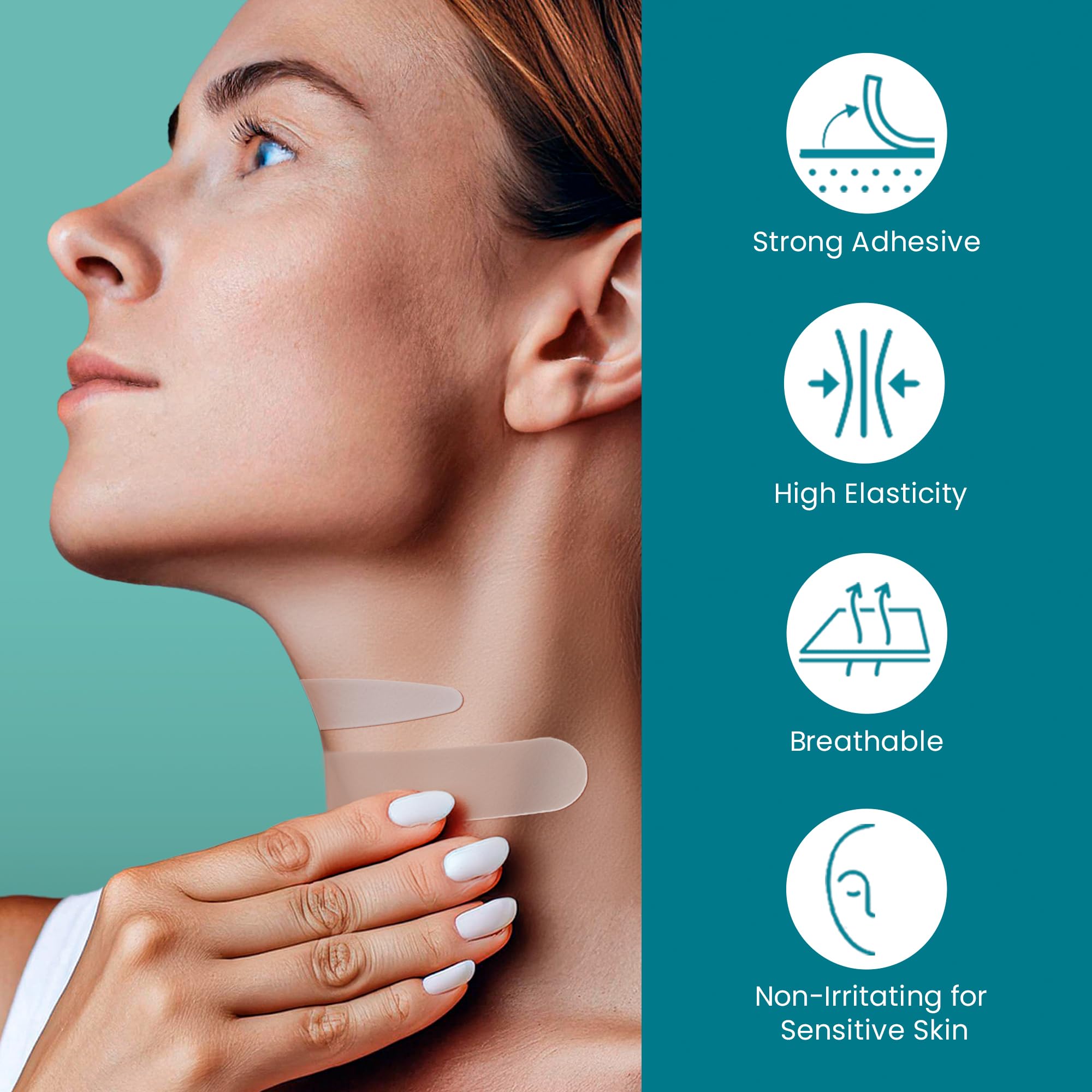 NURIVE smile line patch close-up highlighting targeted wrinkle care.