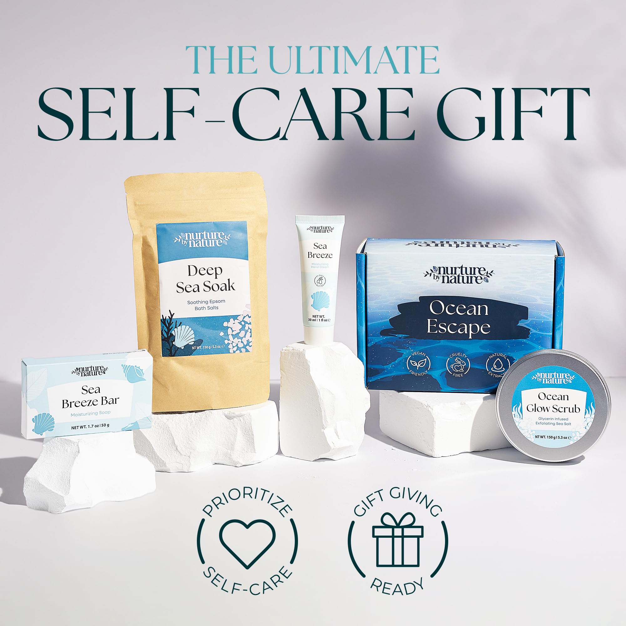 Nurture by Nature Ocean Escape Epsom salts for a soothing bath