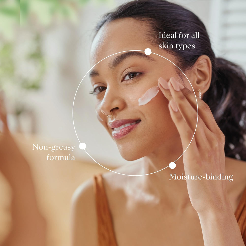 NuSkin NaPCA Moisturizer model portrait after use with refreshed look