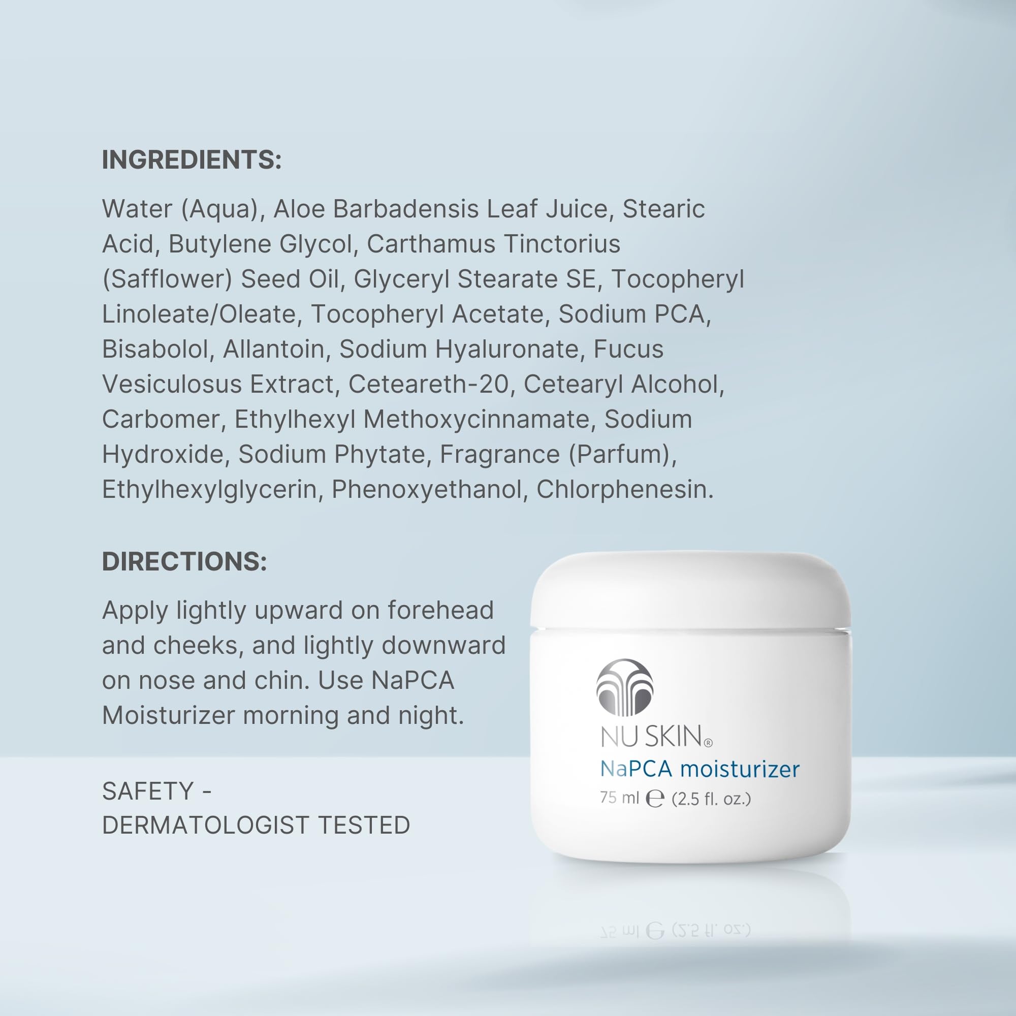 NuSkin NaPCA Moisturizer morning routine ready to layer under makeup