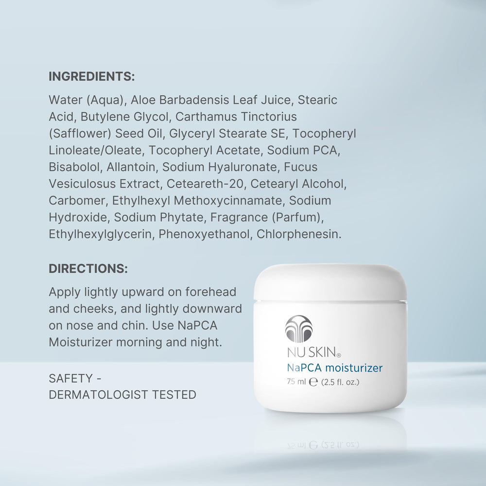 NuSkin NaPCA Moisturizer morning routine ready to layer under makeup