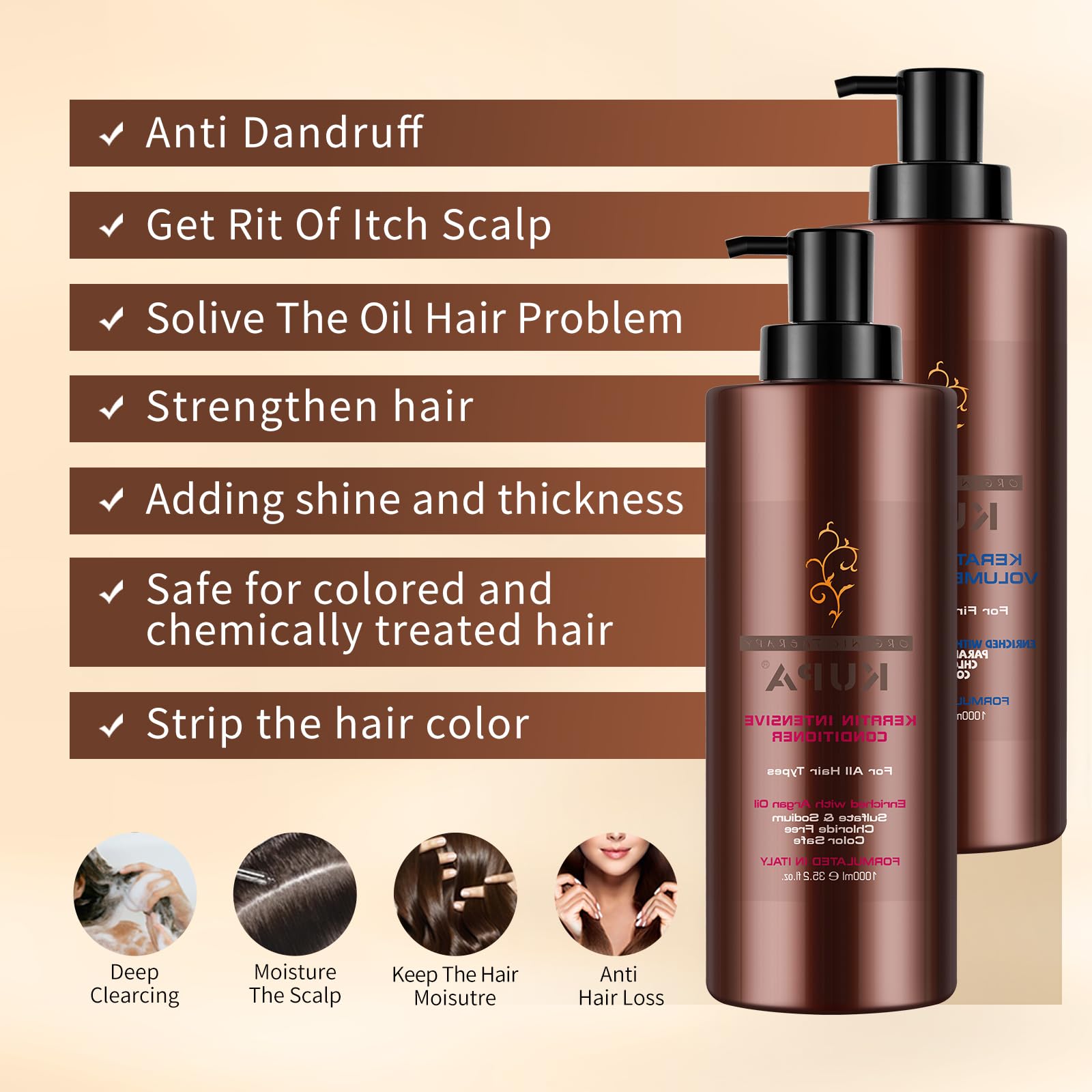 NUSPA hair after wash shows smoothness and natural shine