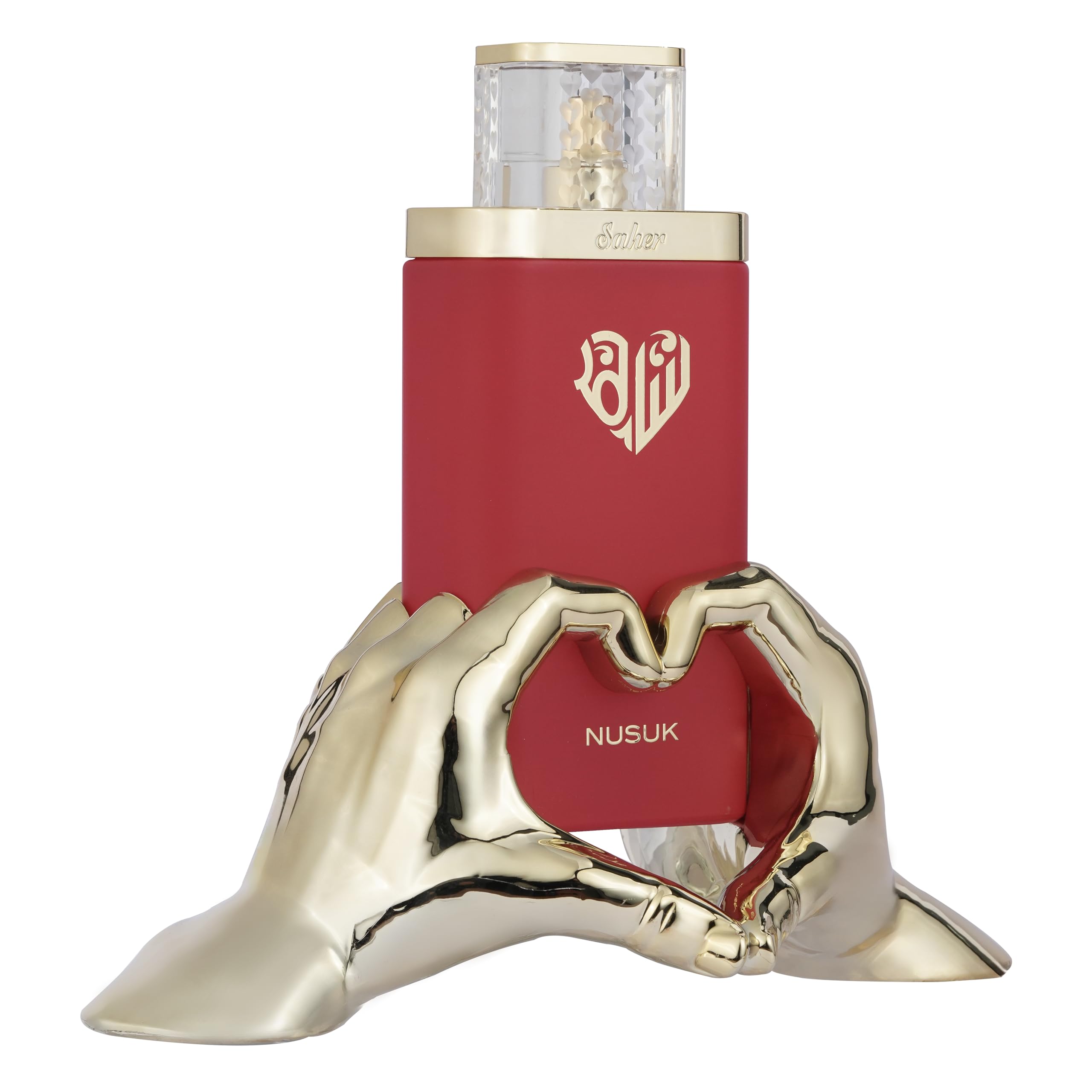 Nusuk Saher EDP gift-set image suggests a luxurious present.