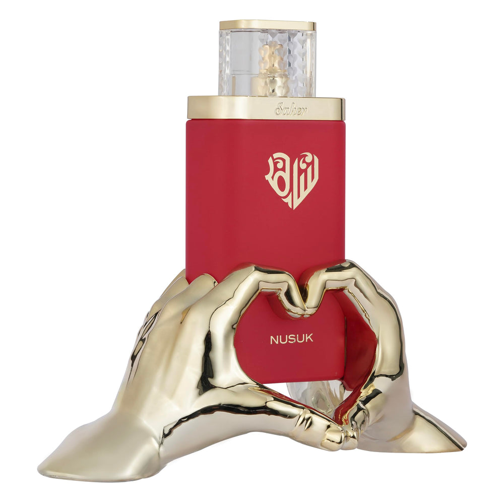 Nusuk Saher EDP gift-set image suggests a luxurious present.