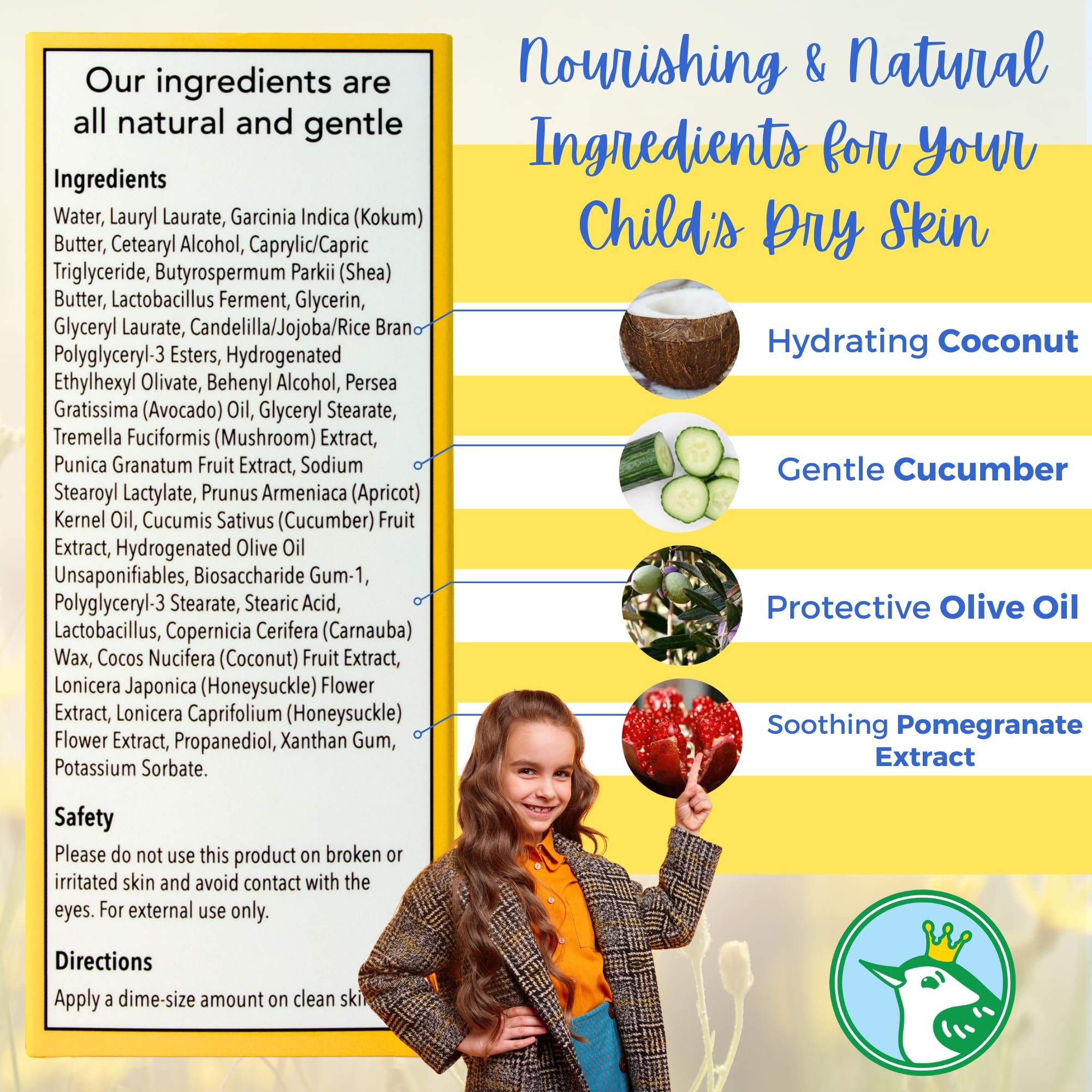Nuthatch Naturals Kids Lotion packaging designed for kids.