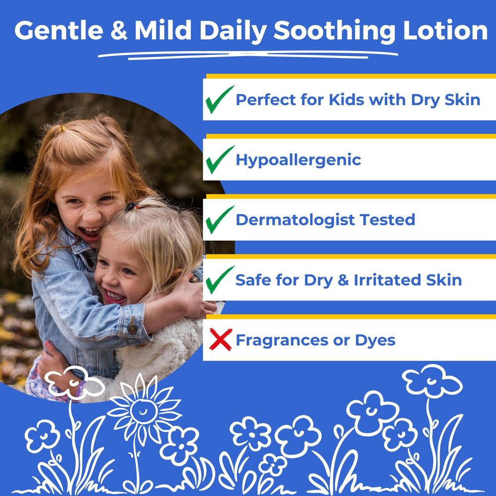 Nuthatch Naturals Kids Lotion creamy texture shows hydrating formula.