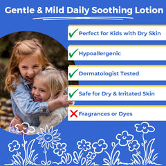 Nuthatch Naturals Kids Lotion creamy texture shows hydrating formula.