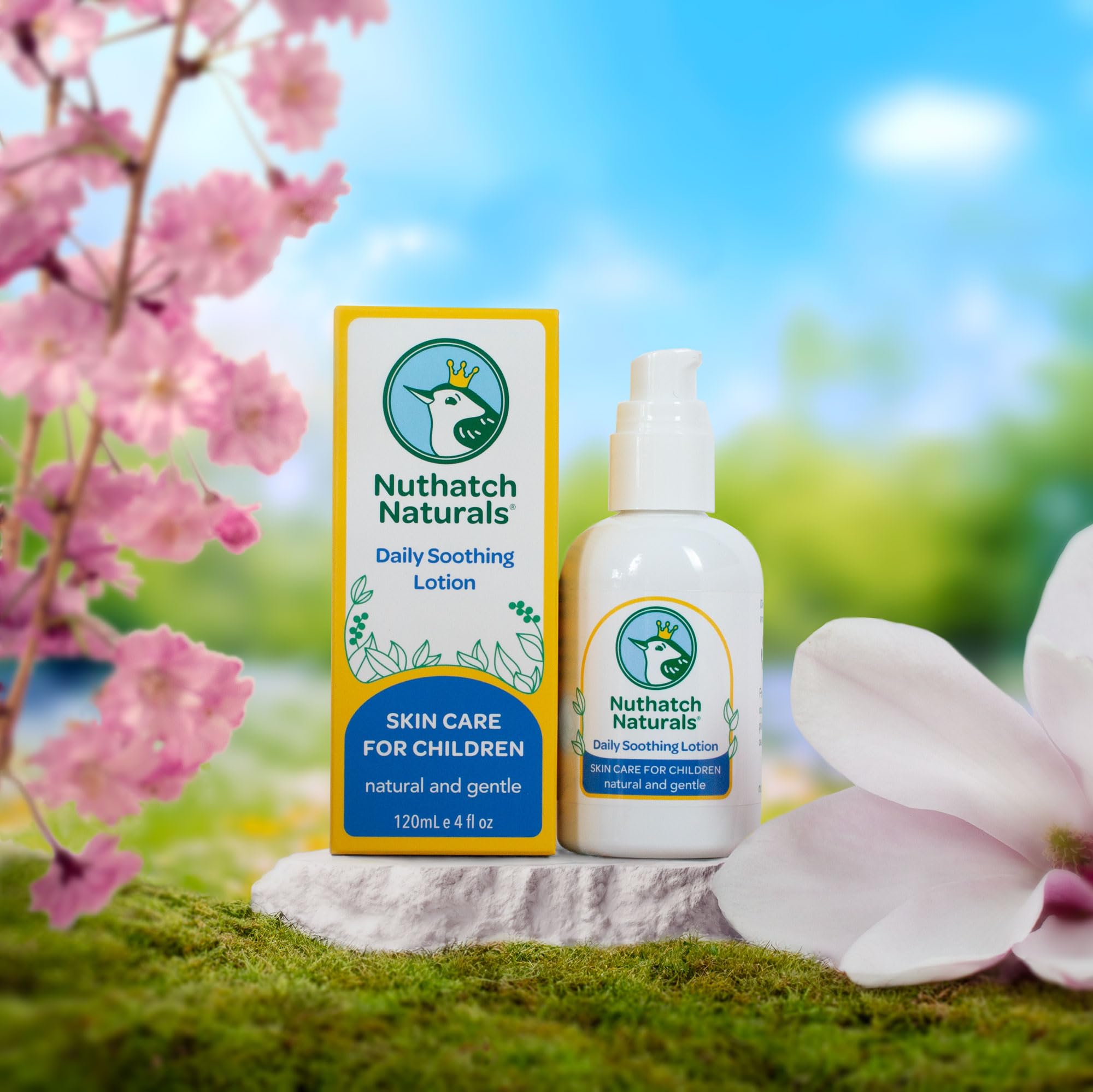 Nuthatch Naturals Kids Lotion easy daily routine after bath.