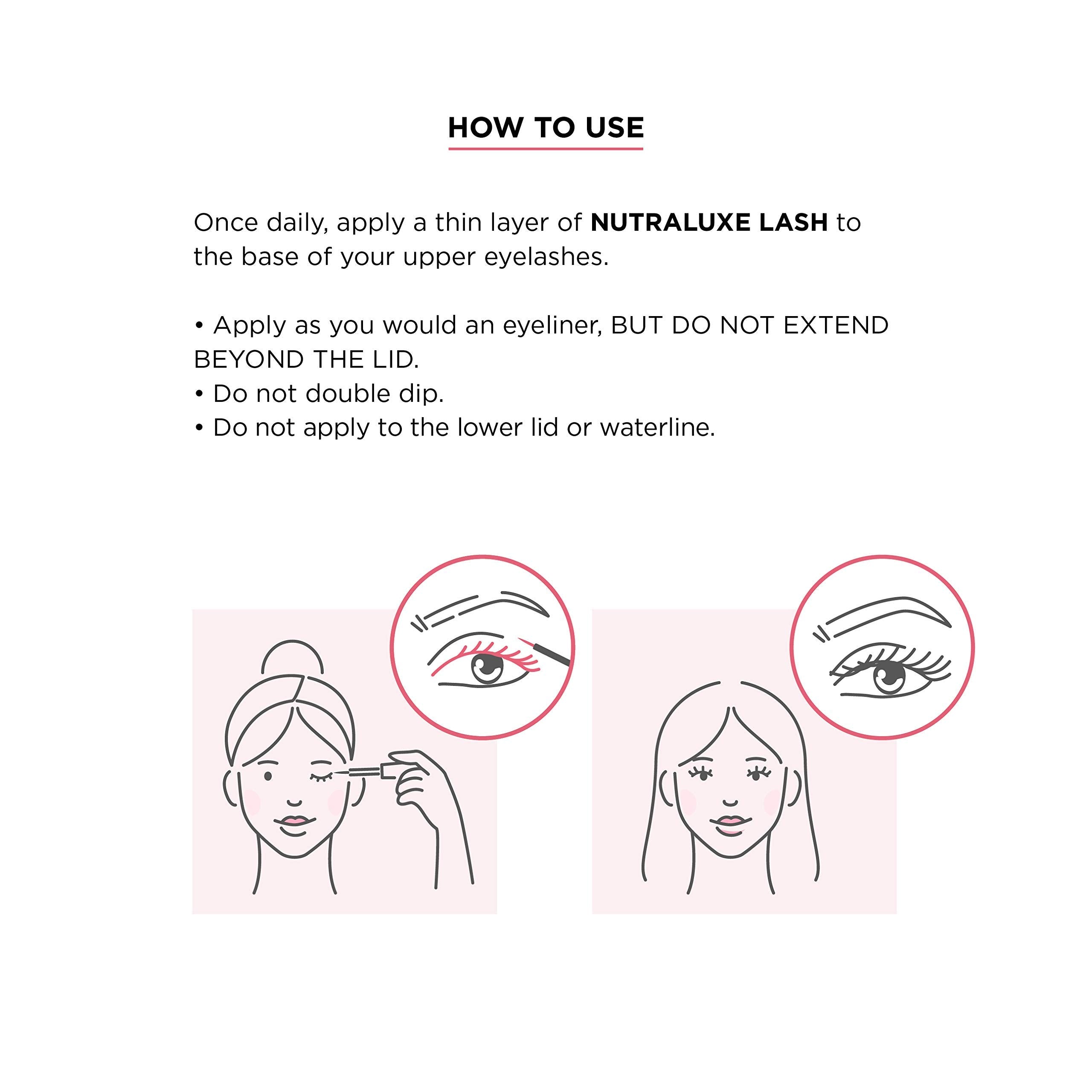 NutraLuxe Md packaging label with product details and usage
