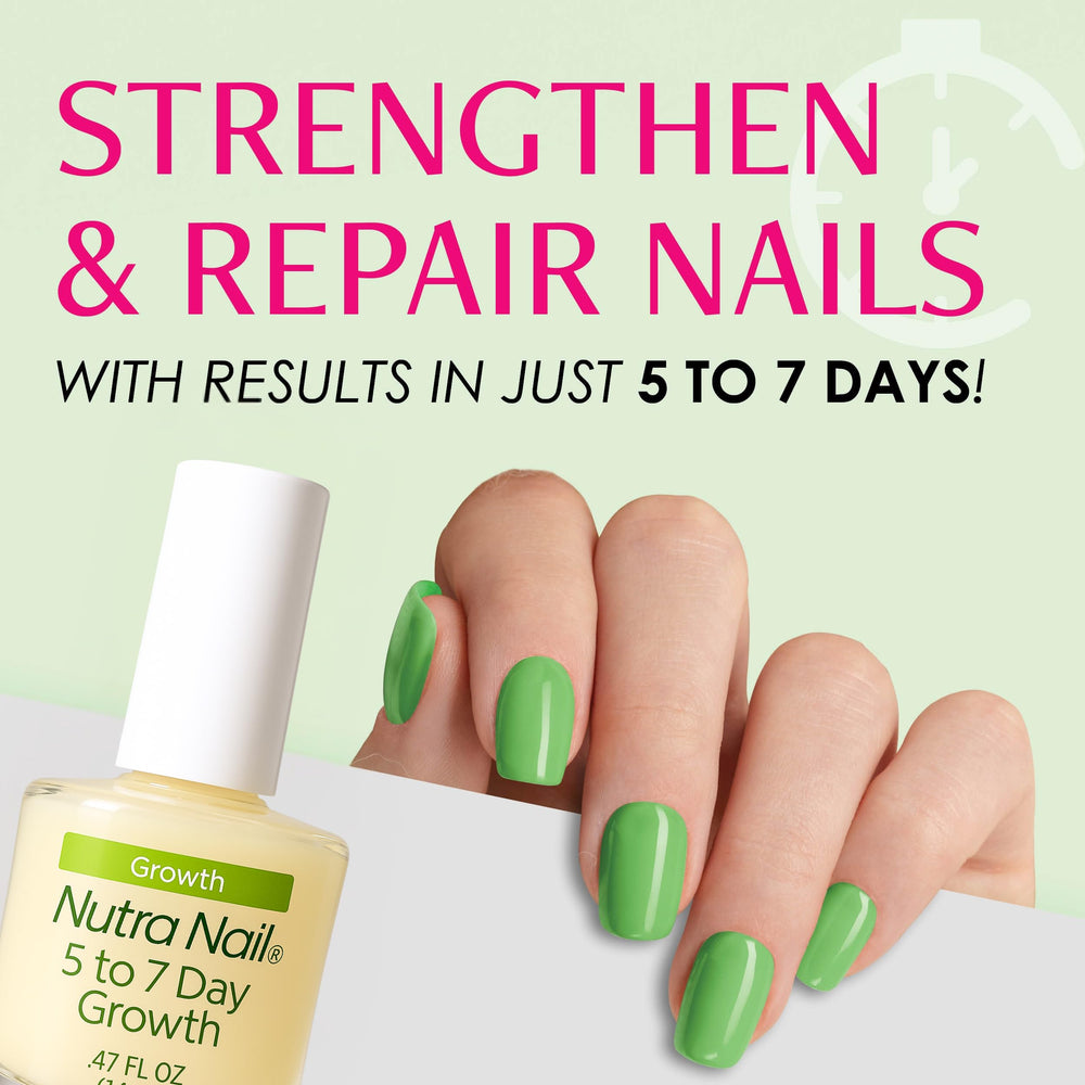 Nutra Nail growth-treatment brush applying on clean nails