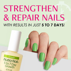 Nutra Nail growth-treatment brush applying on clean nails