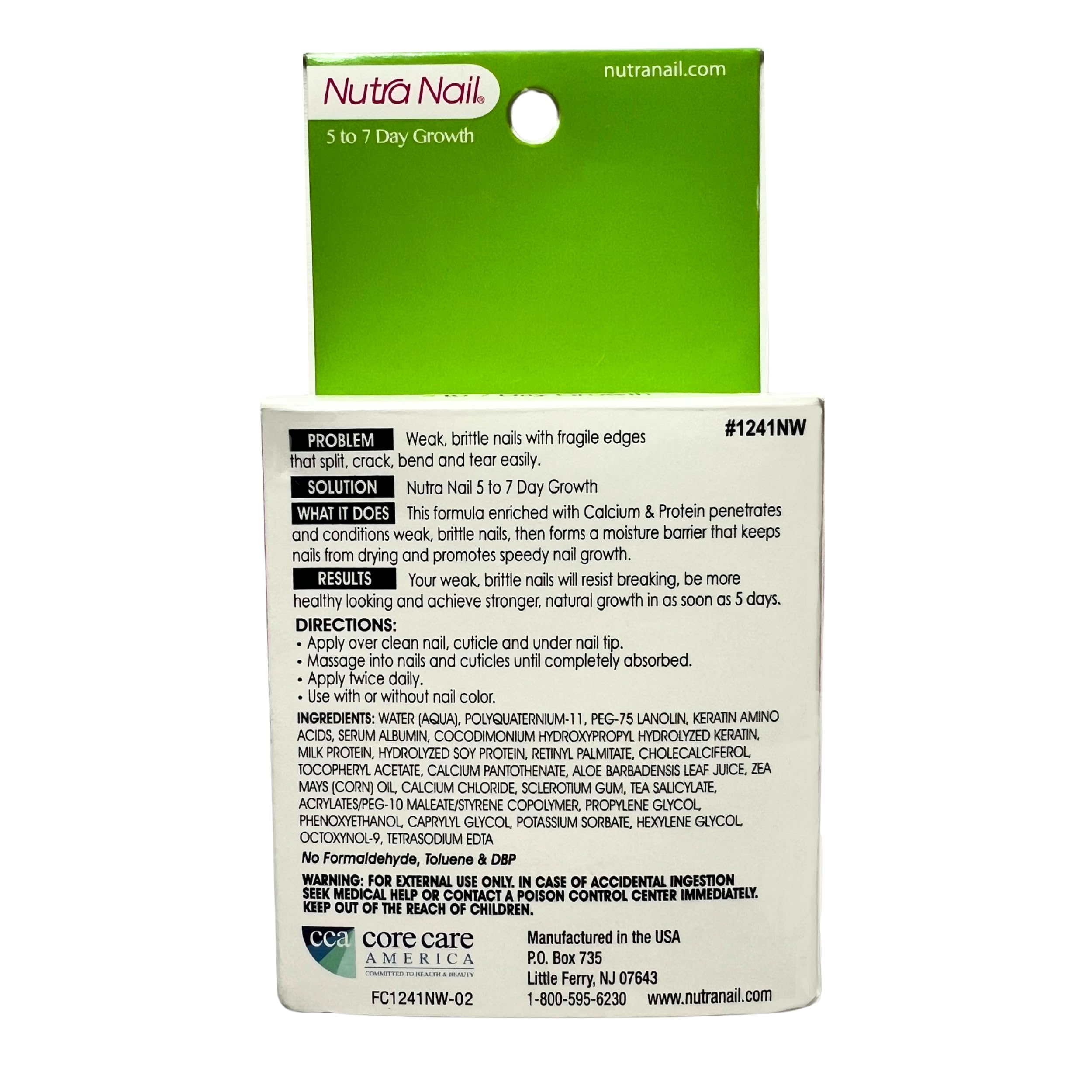 Nutra Nail 2-pack display packaging showing pack of two bottles
