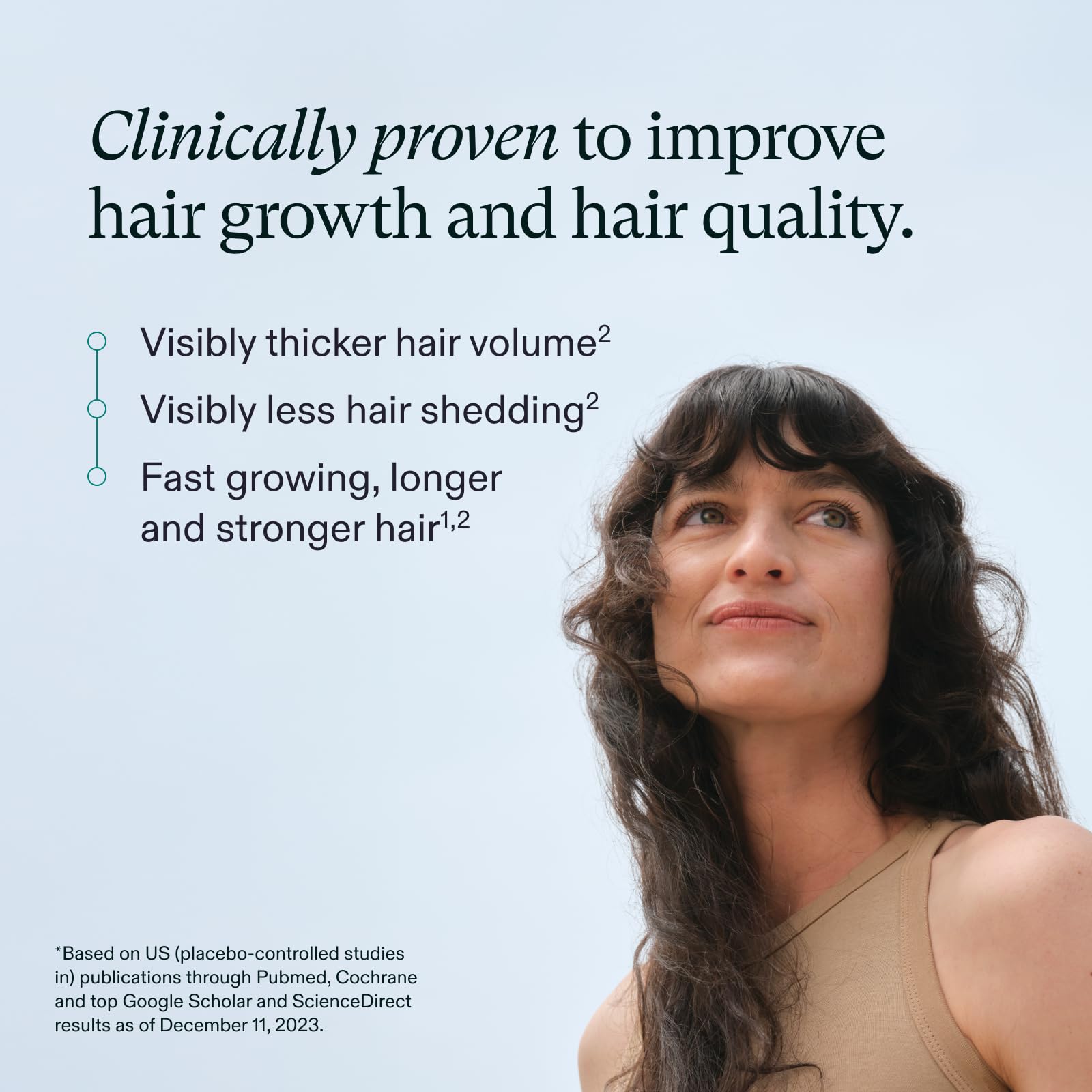 Ashwagandha ingredient in Nutrafol targets stress-related factors in hair health.