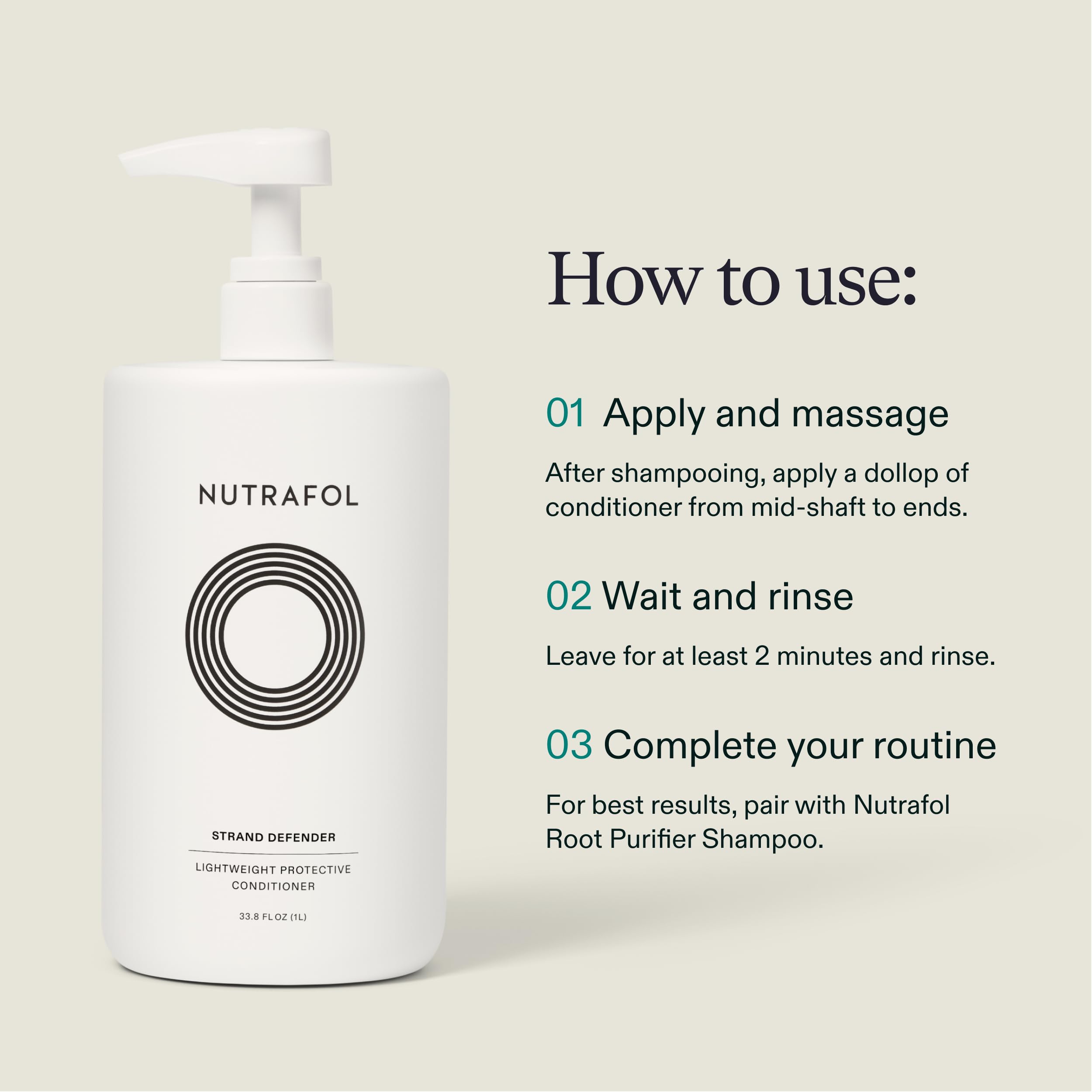 Nutrafol Conditioner 1 liter bottle ready for long-term use.