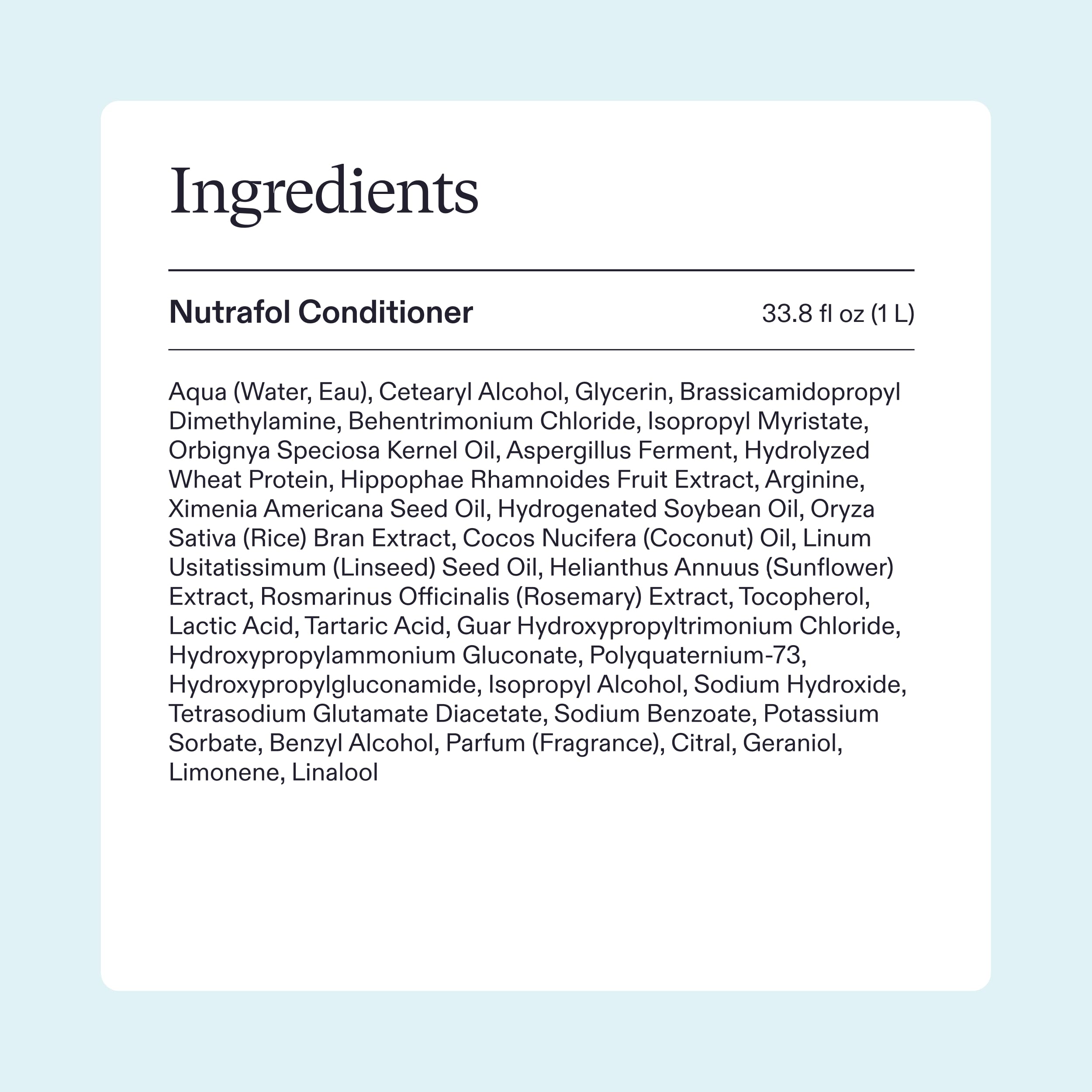 Nutrafol Conditioner bottle on shelf highlighting silicone-free formula.