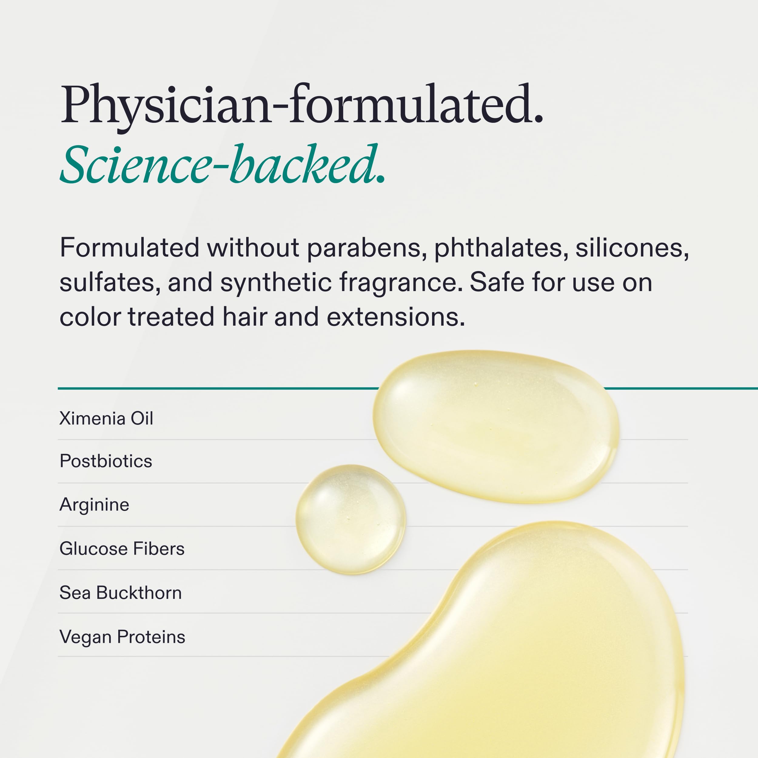 Nutrafol Conditioner on damp hair delivering moisture and elasticity.