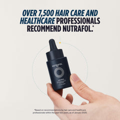 Nutrafol Men's Hair Serum daily-use application on the scalp.