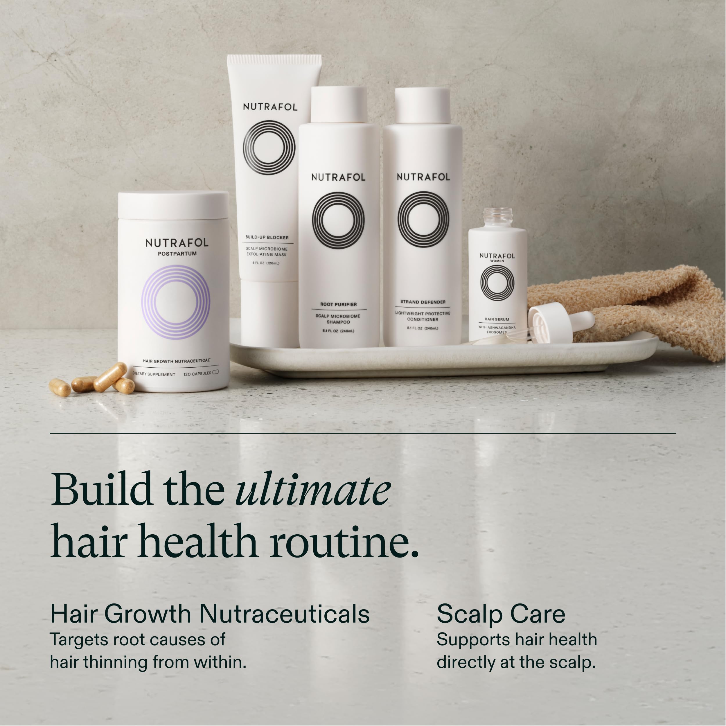 Nutrafol Postpartum apple polyphenols graphic showcasing antioxidant support