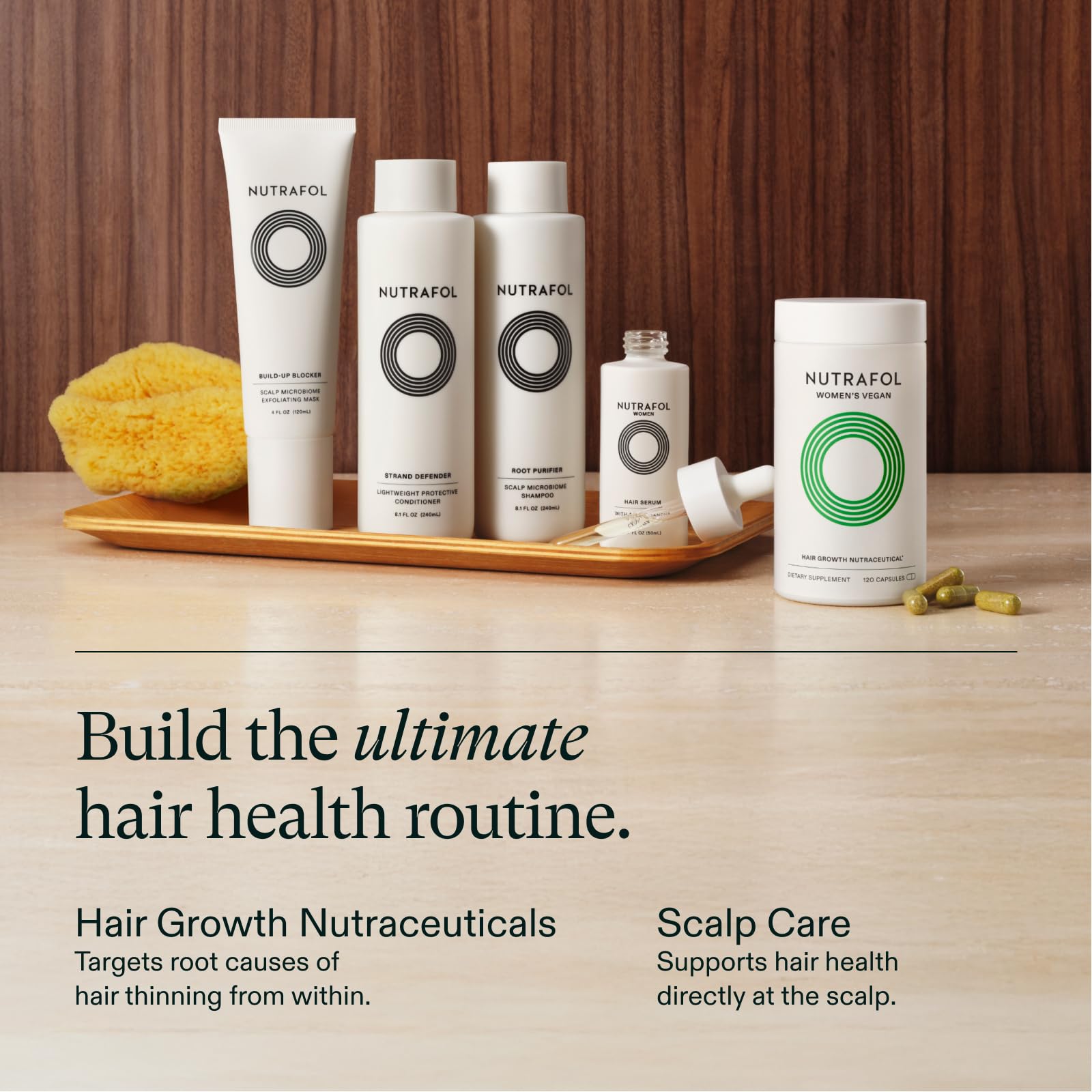 Nutrafol study chart graphic suggesting progress over months