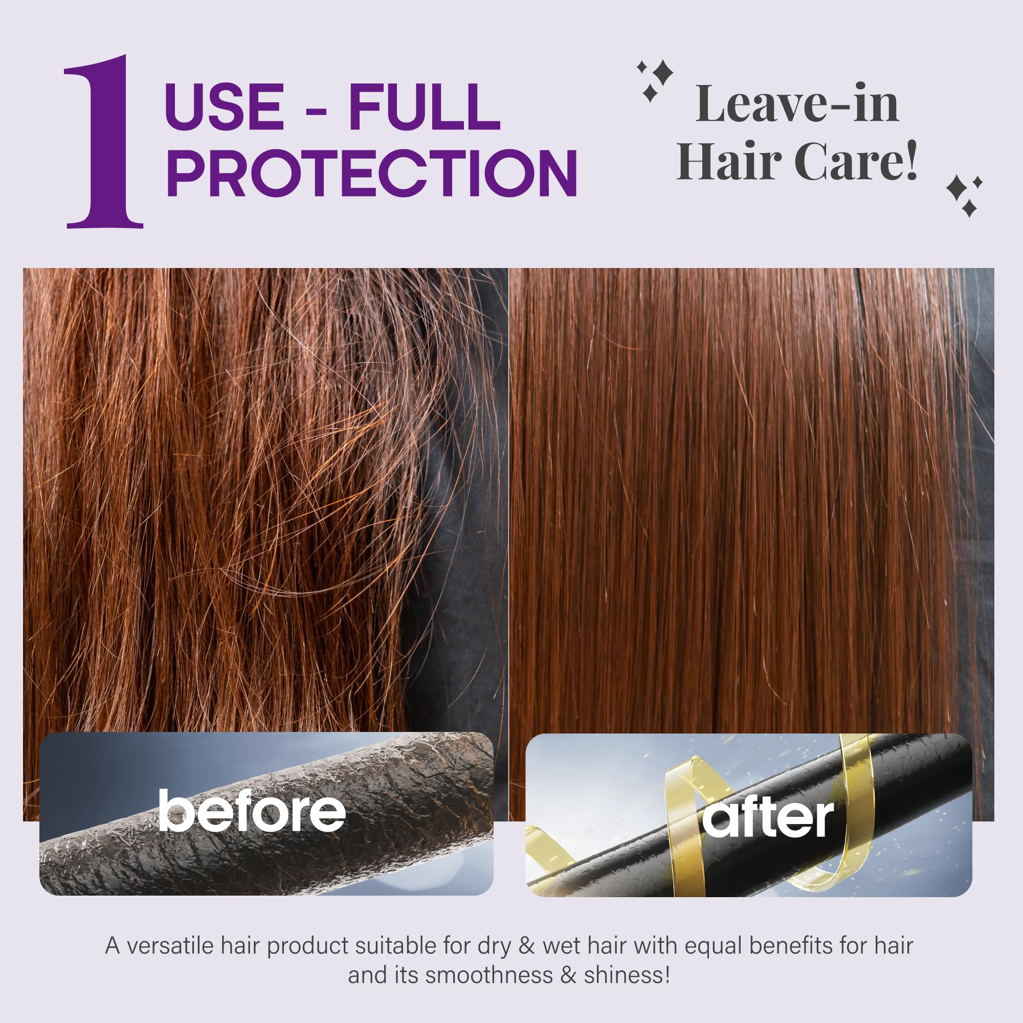 NutraHarmony hair-serum-anti-frizz-action demonstrates frizz reduction.