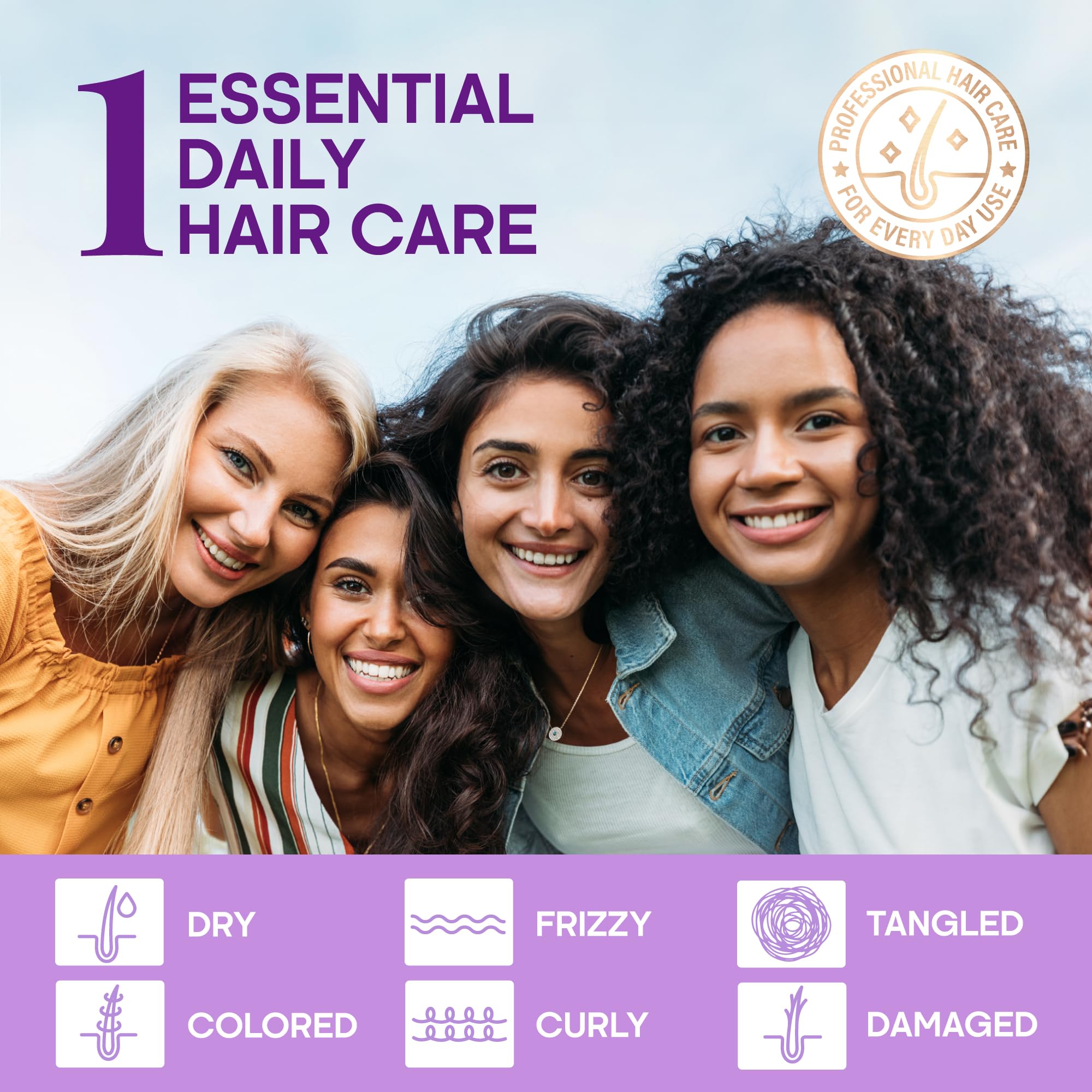 NutraHarmony keratin-biotin-rich-formula supports stronger-looking hair.
