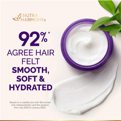 Post-relaxer glow on smooth NutraHarmony Hair Mask-treated hair