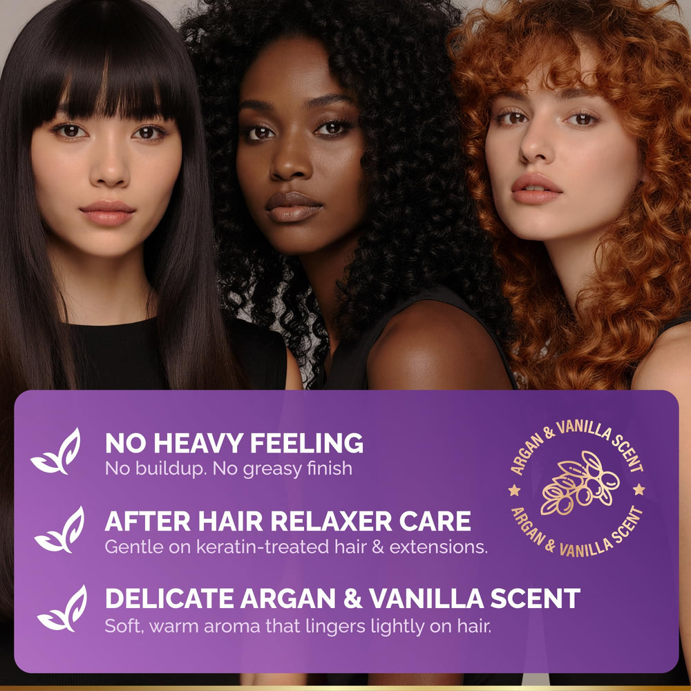 Creamy formula of NutraHarmony Hair Mask ready for application