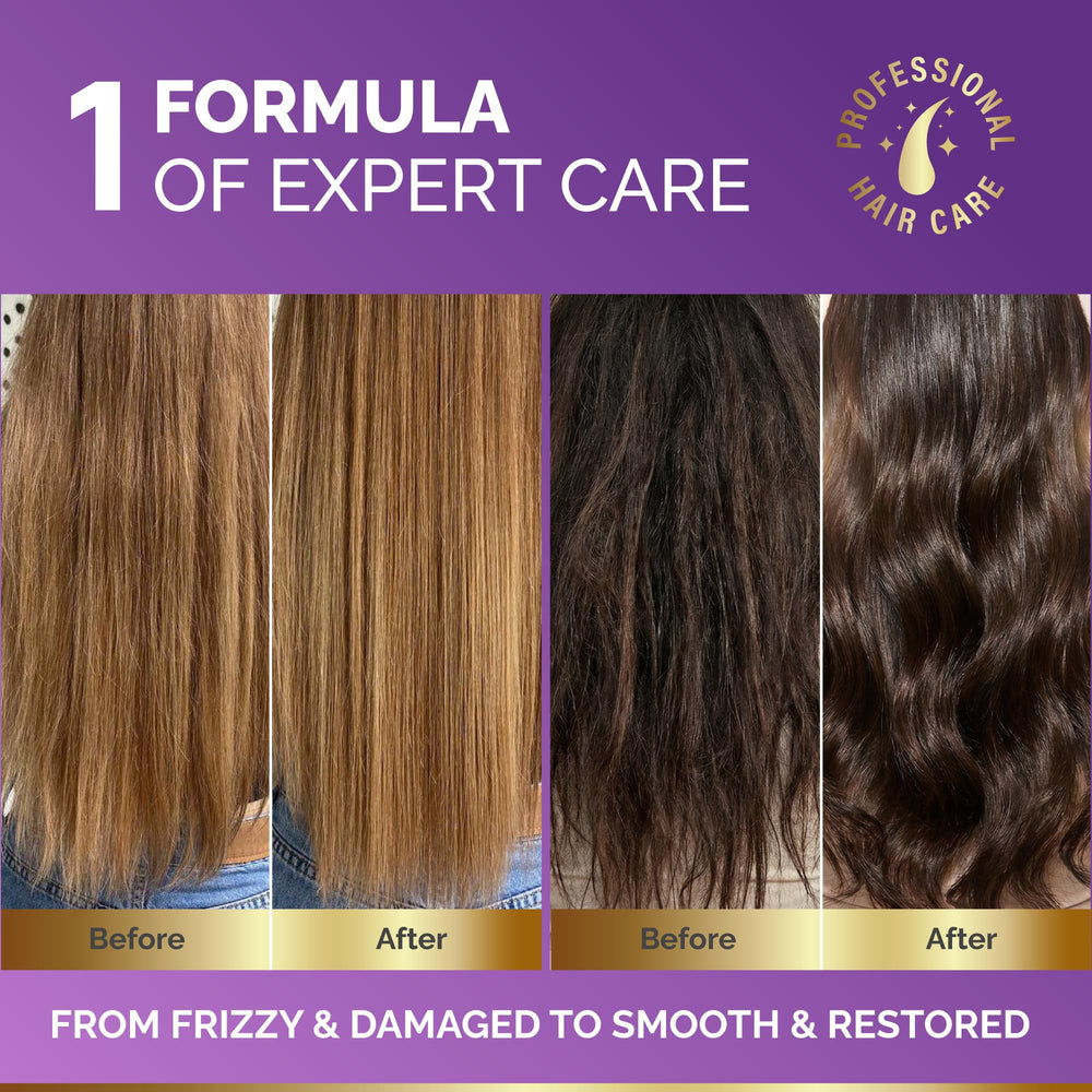 Creamy texture swirl of NutraHarmony Hydrating Hair Mask for even coverage