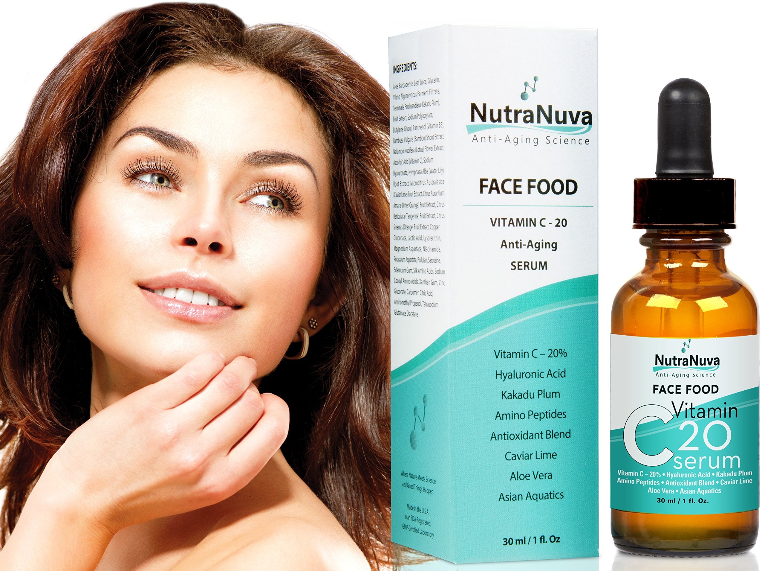 NutraNuva Face Food Serum texture close-up for easy layering.