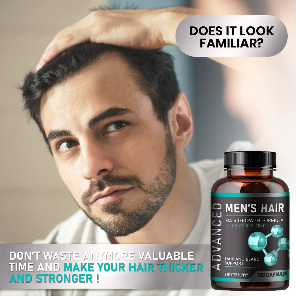 NutraPro capsules with growth chart illustrating possible hair vitality