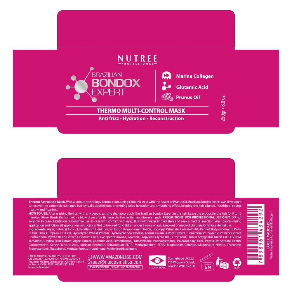 Nutree Professional silky shine after treatment closeup on hair.