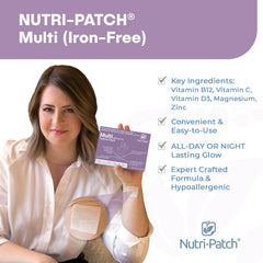 NUTRI-PATCH patch on arm for easy, all-day wear.