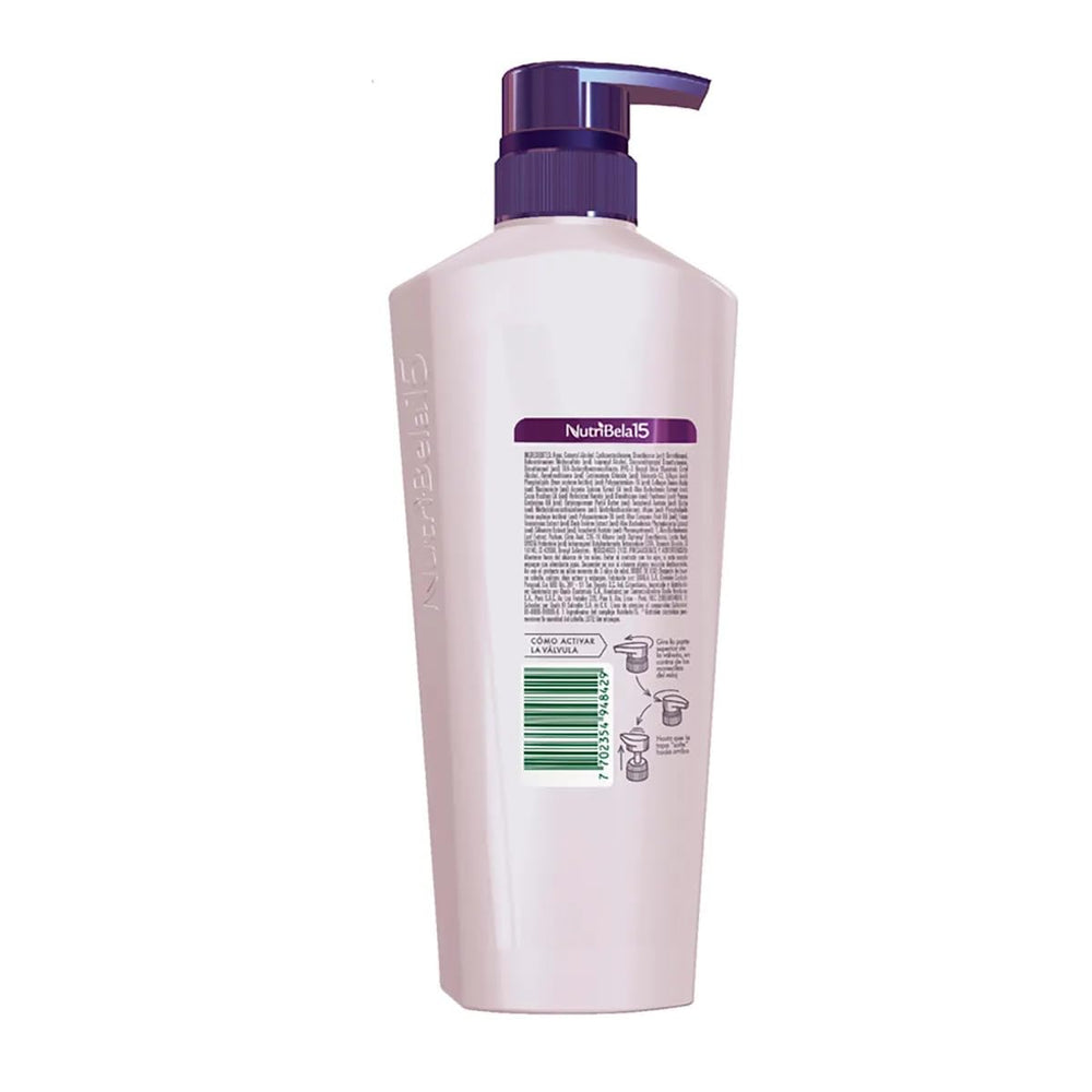 Nutribela 15 Enzymotherapy Shampoo foamy lather highlighting shine and cleansing