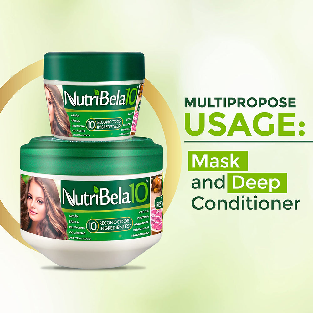 Nutribela10 argan oil gloss highlights improved elasticity and luster.