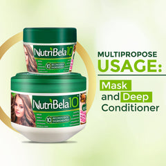 Nutribela10 argan oil gloss highlights improved elasticity and luster.