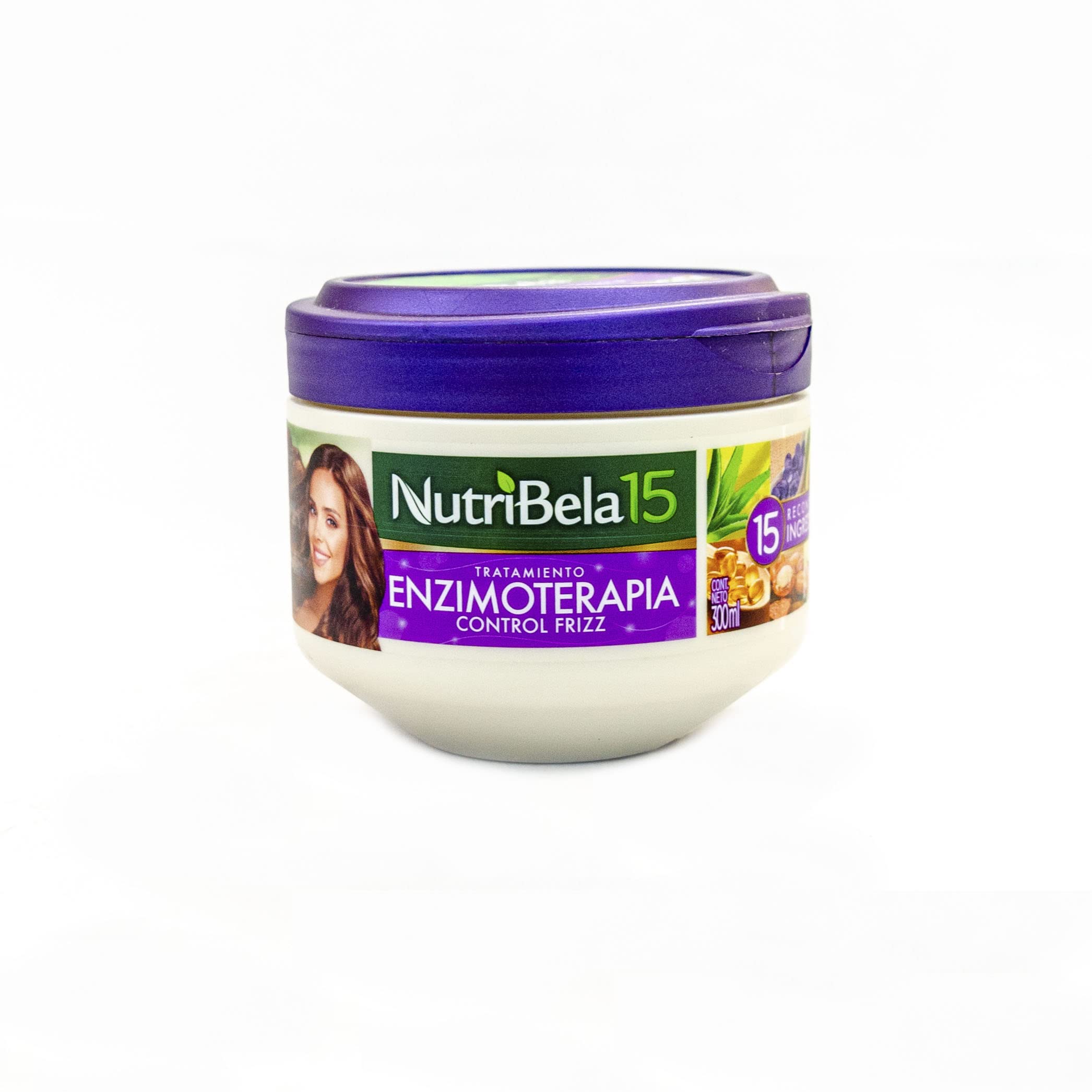 nutribela15 enzymotherapy heat protector bottle protects hair during heat styling