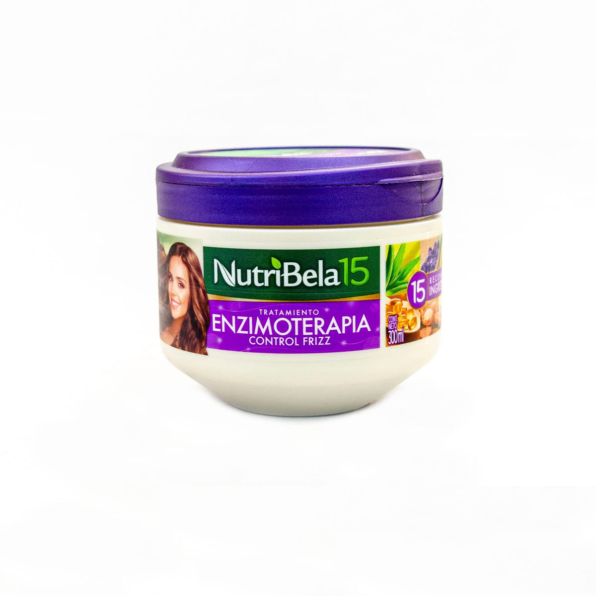 nutribela15 enzymotherapy heat protector bottle protects hair during heat styling
