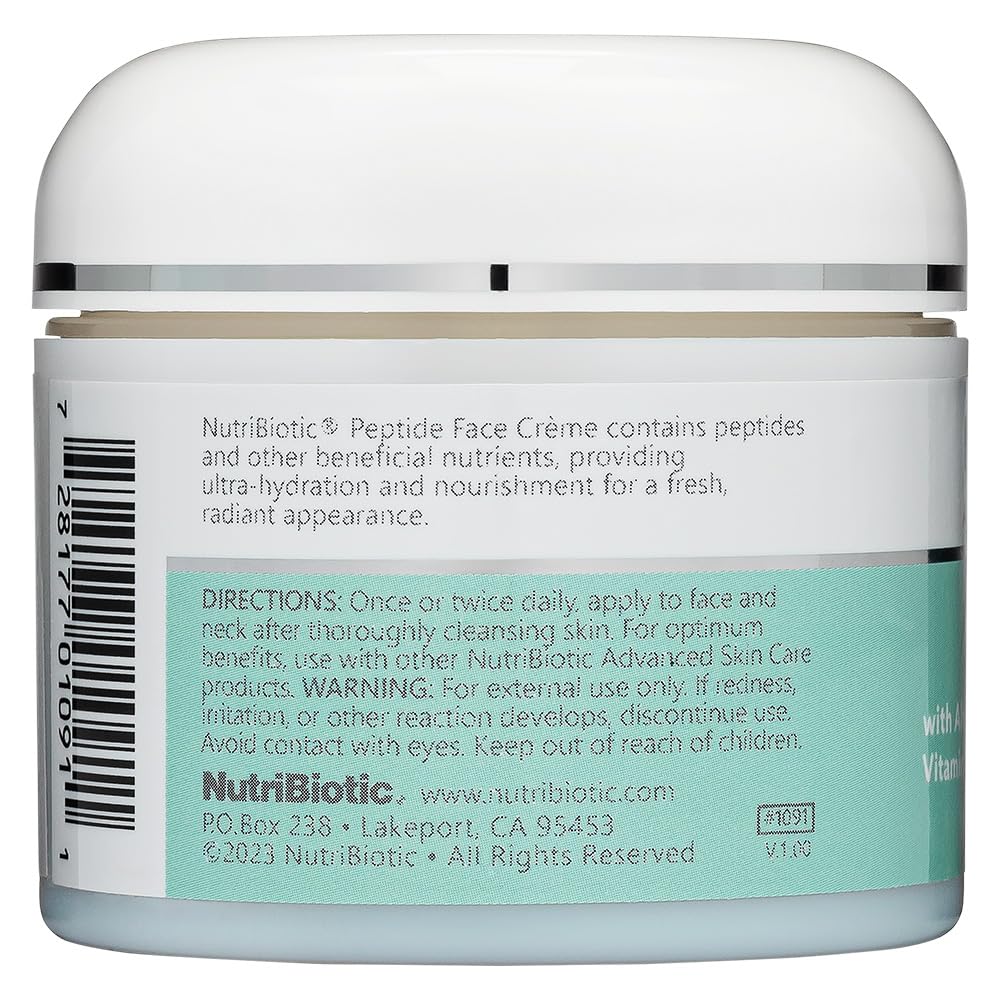NutriBiotic peptide face creme dispense pump for easy daily application