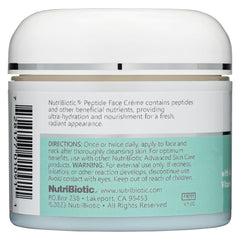 NutriBiotic peptide face creme dispense pump for easy daily application