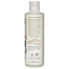 NutriBiotic organic label on coconut oil soap packaging.