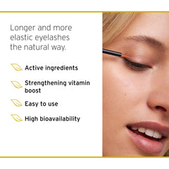nutricosmetic iGlow brush applicator helps targeted lash coverage.